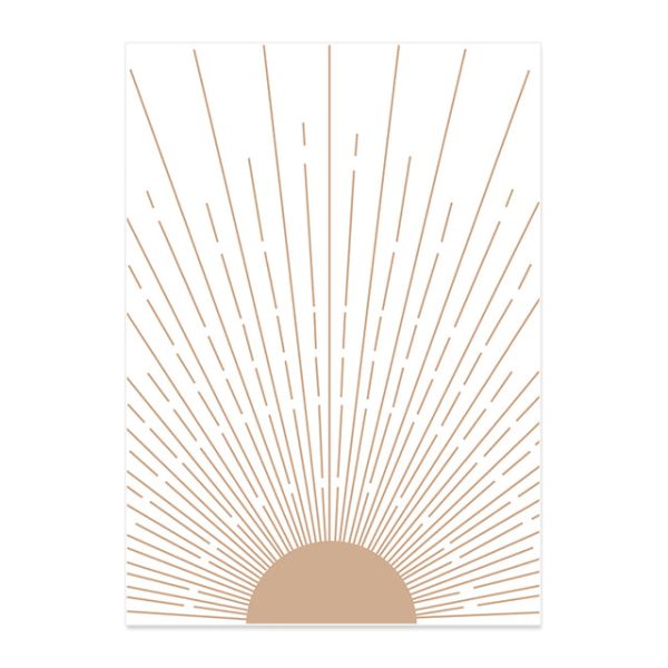 Canvas Abstract Landscape Sun And Moon Wall Artworks