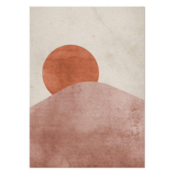 Nordic Sun And Moon Visual Canvas Artworks