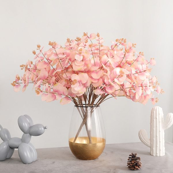 Doho Leaf Simulation Artificial Flowers Decorative Eucalyptus Flowers