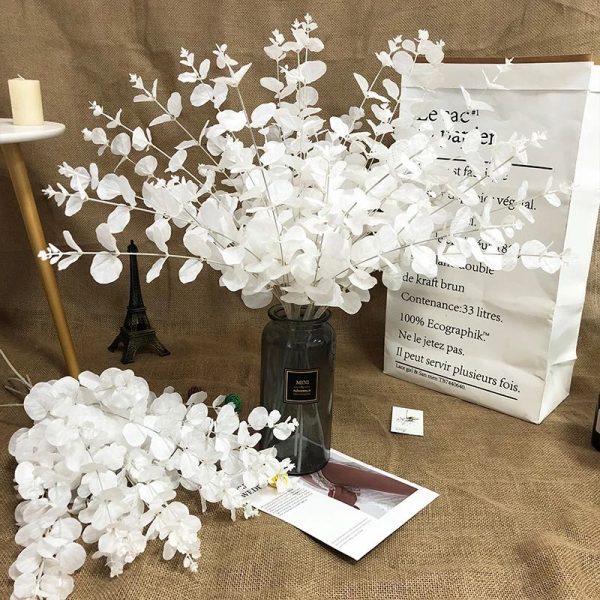Doho Leaf Simulation Artificial Flowers Decorative Eucalyptus Flowers