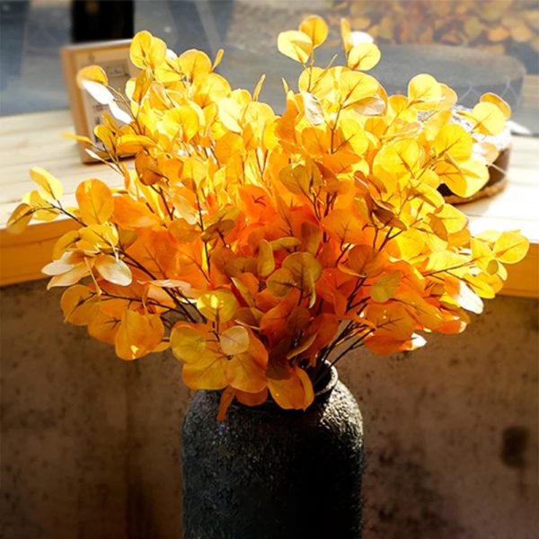 Doho Leaf Simulation Artificial Flowers Decorative Eucalyptus Flowers