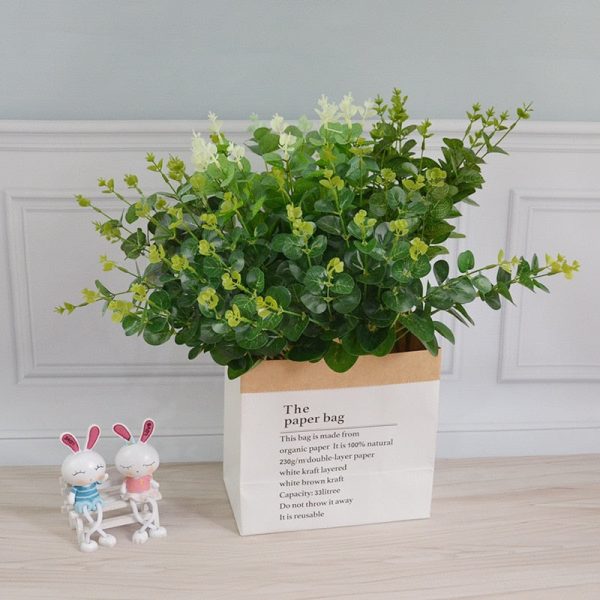 Doho Leaf Simulation Artificial Flowers Decorative Eucalyptus Flowers