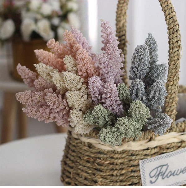 Dora Artificial Flowers Wheat Grain Plants Decor Bouquet