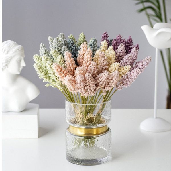 Dora Artificial Flowers Wheat Grain Plants Decor Bouquet