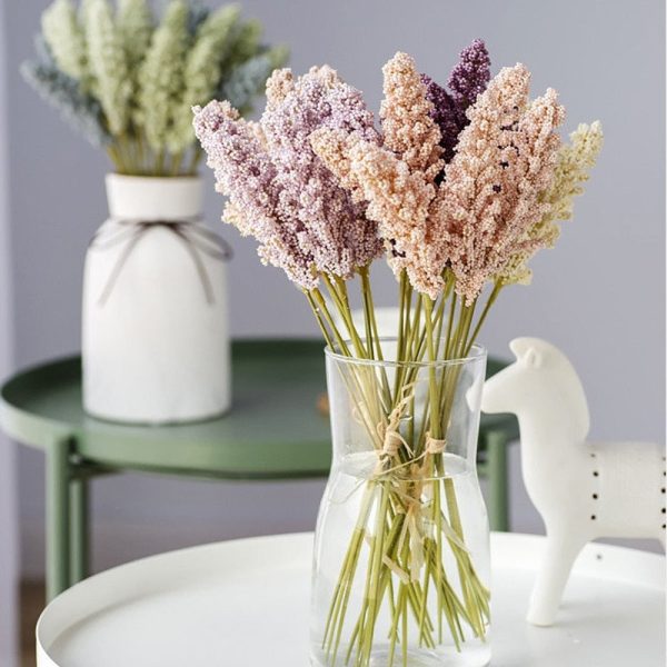 Dora Artificial Flowers Wheat Grain Plants Decor Bouquet