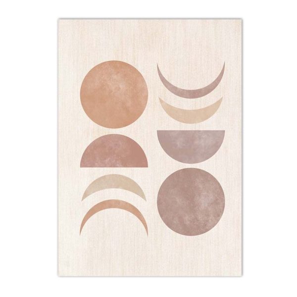 Nordic Sun And Moon Visual Canvas Artworks