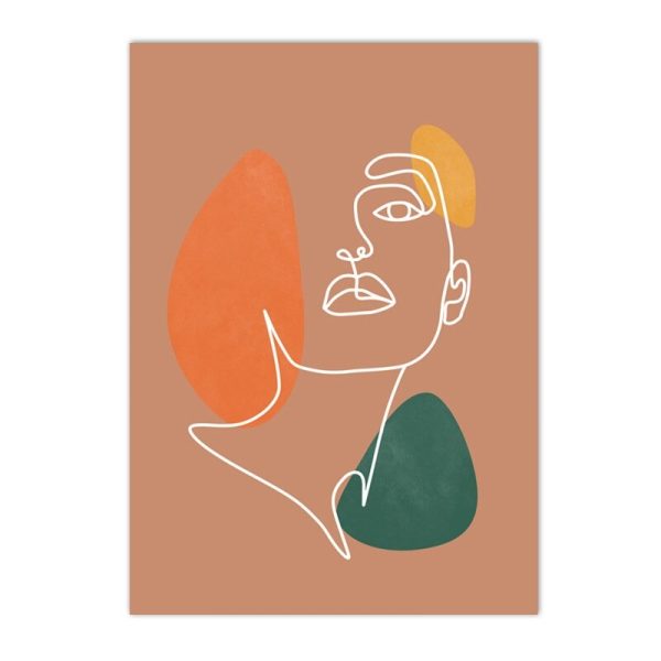 Boho Style Abstract Line Art Visual Artworks
