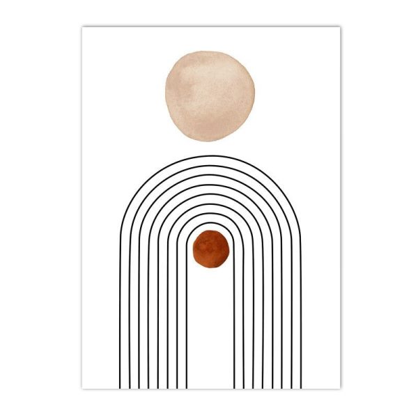 Boho Style Abstract Line Art Visual Artworks