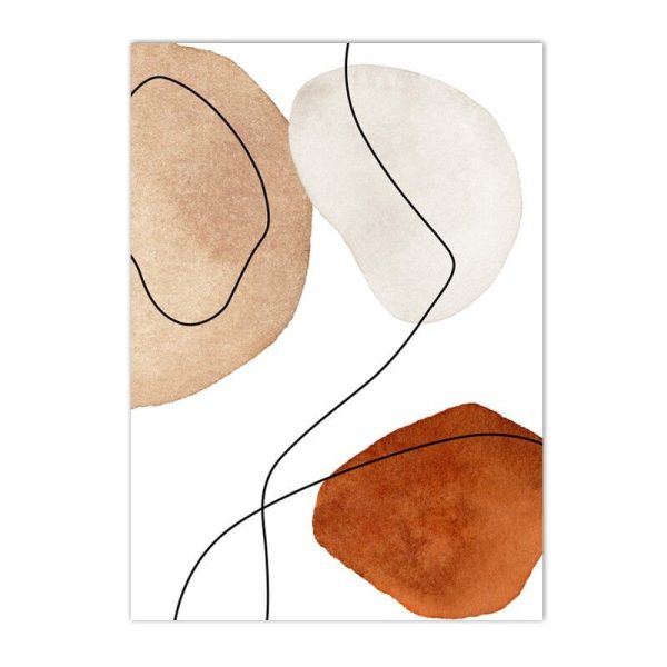 Boho Style Abstract Line Art Visual Artworks