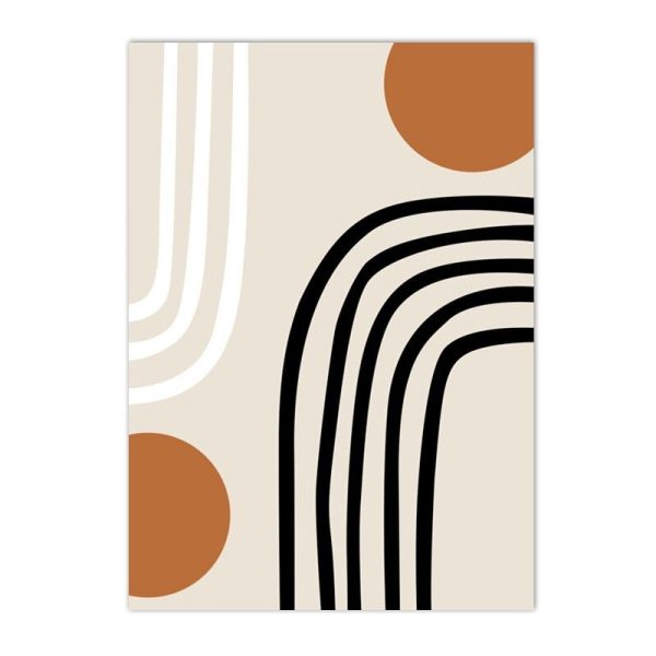 Boho Style Abstract Line Art Visual Artworks