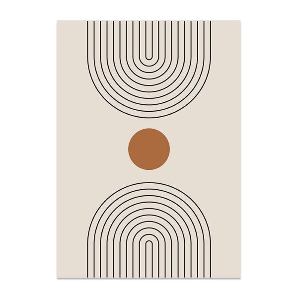 Minimalist Abstract Line Art Canvas Paintings