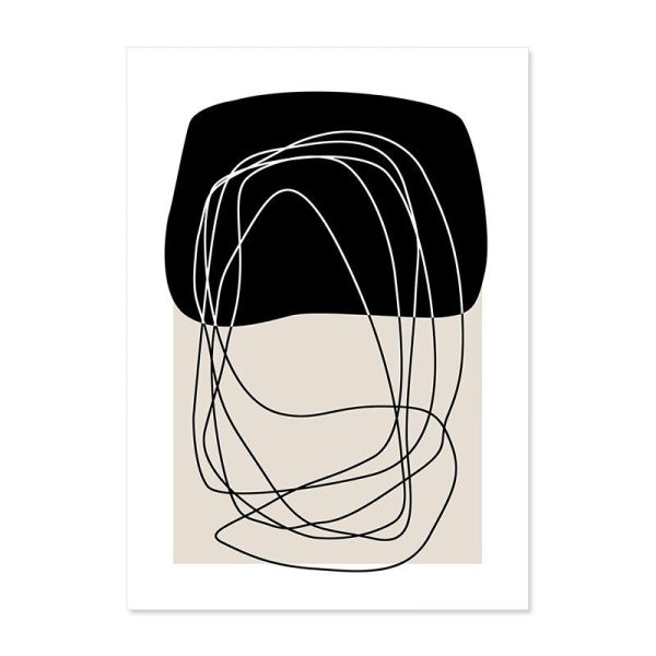 Minimalist Abstract Line Art Canvas Paintings