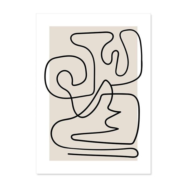 Minimalist Abstract Line Art Canvas Paintings