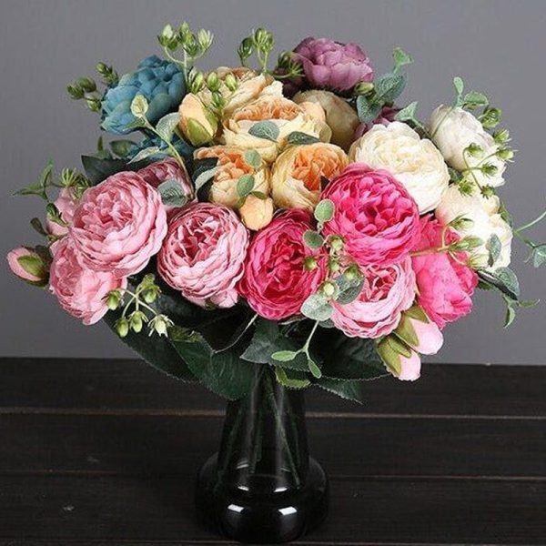 Tina's Peony Artificial Flowers Diy Fake Plants Bouquet
