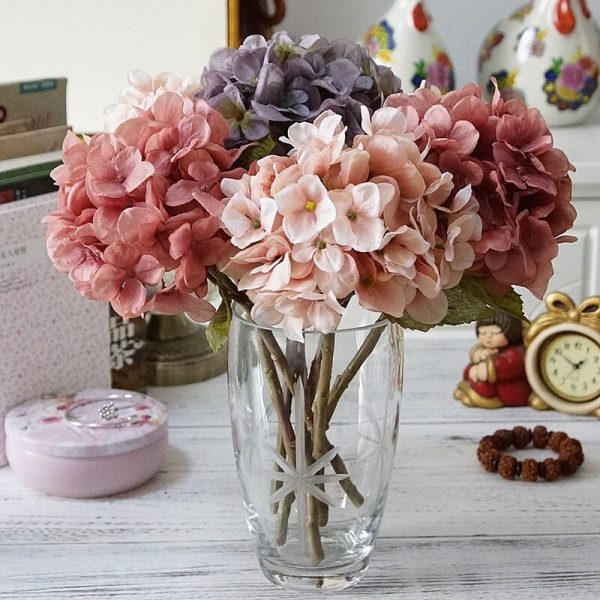 Vinny Artificial Hydrangea Flowers Blooming  Flower Branch