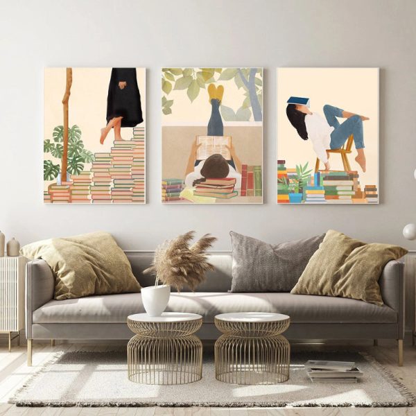 Modern Tropical Monstera Plant Canvas Wall Artworks