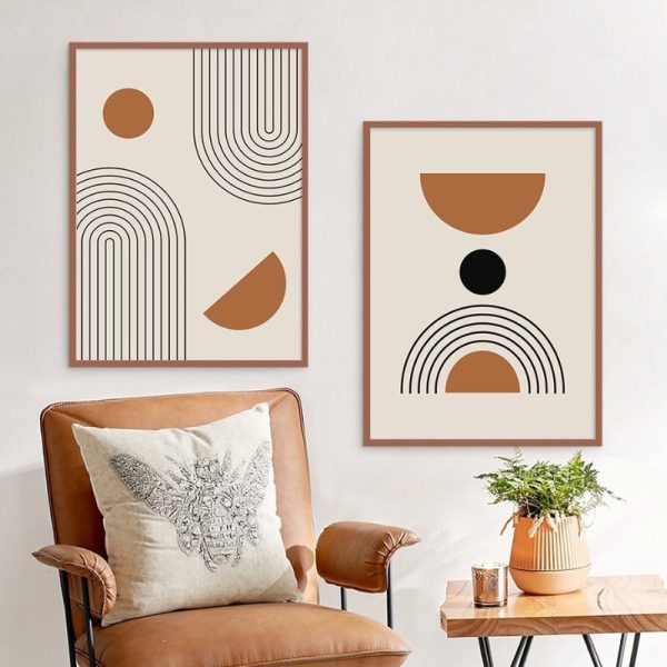 Minimalist Abstract Line Art Canvas Paintings