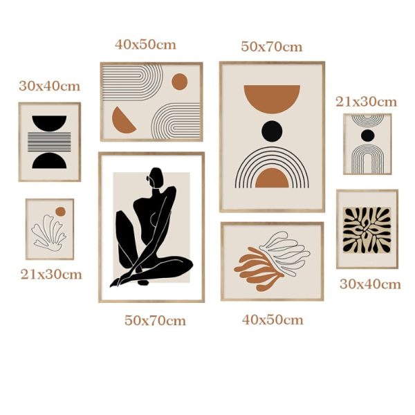 Minimalist Abstract Line Art Canvas Paintings